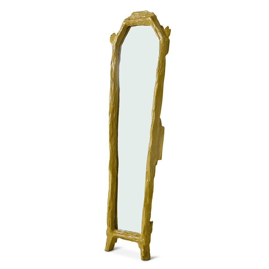 HKliving Antique Floor Mirror, Khaki - Image 3