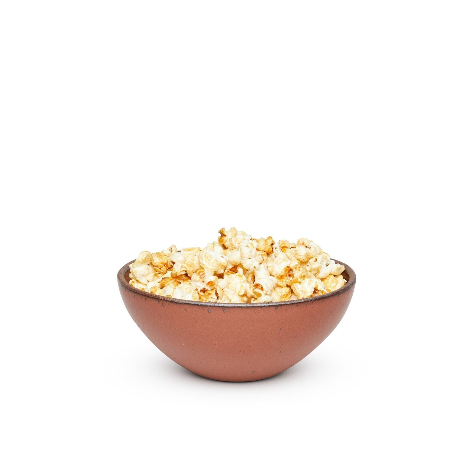 gardengox soup bowl in Terracotta, shown with popcorn